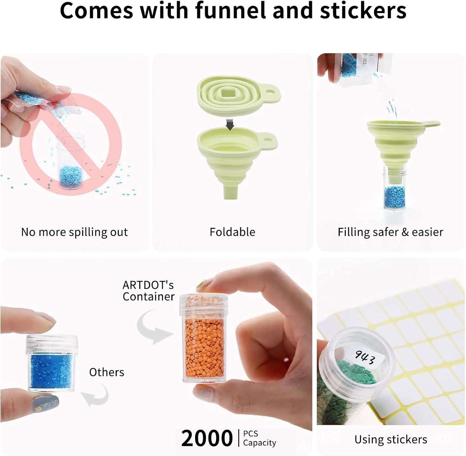 Diamond Art Tools Set, 60 Slots Diamond Set Diamond Painting Accessories Carrying Case with Tools and Accessories for Drill Pens (60)