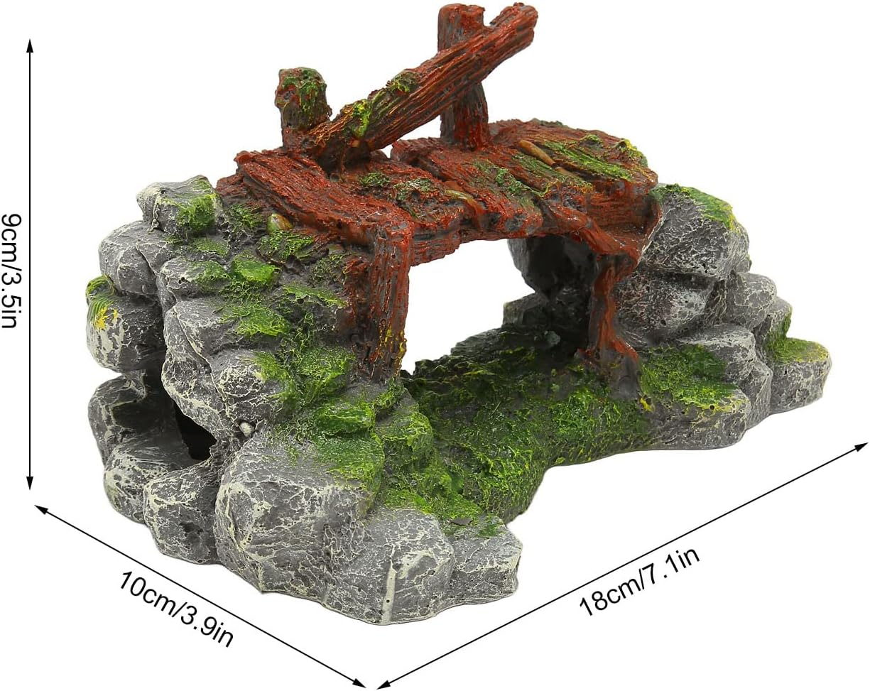 18Cm/7Inch Resin Mountain Fish Tank Decoration: Enhance Your Underwater Environment or Outdoor Garden with This Exquisite Aquarium Ornament