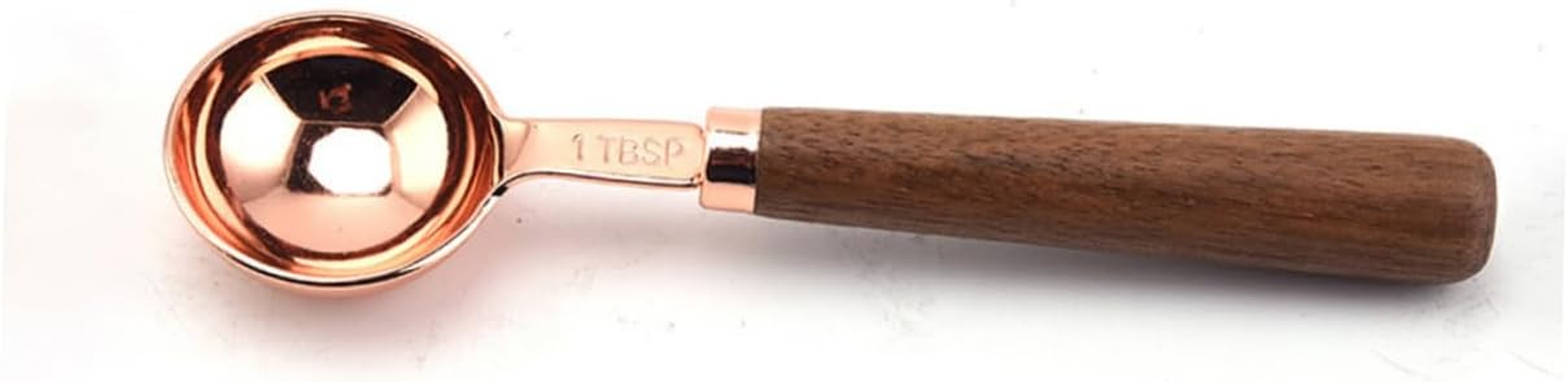 Hohopeti 2Pcs Measuring Spoons Spice Scoops Kitchen Measure Spoons Wooden Handle for Coffee Beans Tea Leaves image number 3