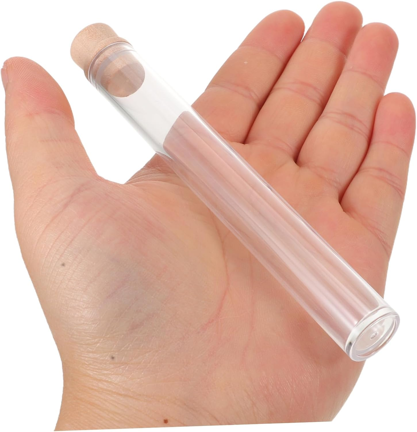 TOGEVAL 2Pcs Pet Hair Storage Bottles with Stopper Transparent Cat Whiskers and Dog Hair Keepsake Jars Portable Compact Memorial Containers for Home Display and Travel image number 1