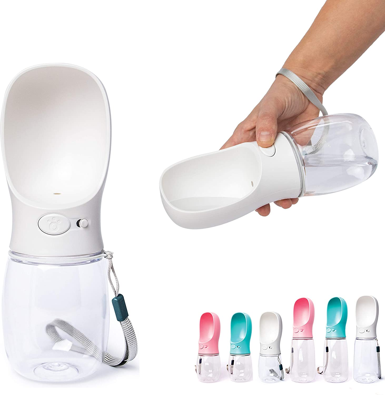 Zenify Pet Water Bottle for Dogs Drinking Waterer Feeder Bottles Portable Lead Leash Dispenser Accessory Puppy Drink Pets Alternative to Travel Dog Bowl Large (550Ml (M/L), Blue) image number 7