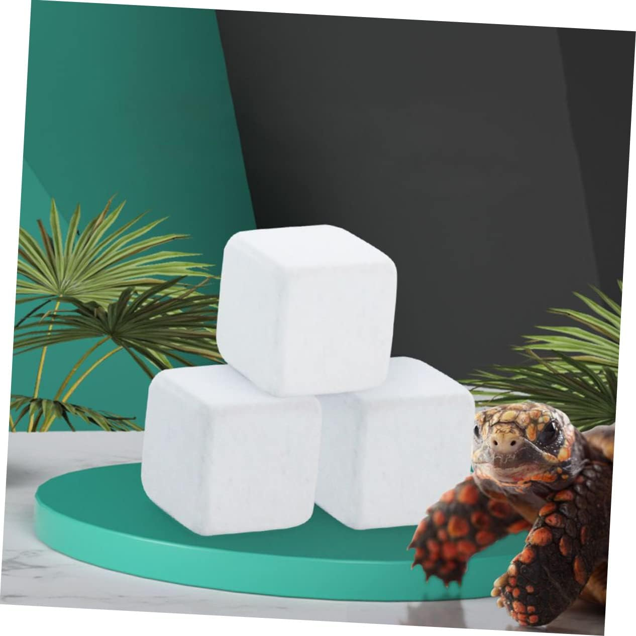 COLLBATH 12Pcs Turtle Tank Calcium Stone Natural for Aquarium Water Conditioning Safe for Reptiles Tortoises and Aquatic Pets image number 3