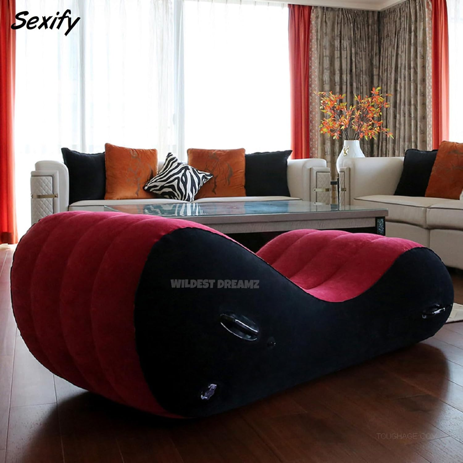 Inflatable Sex Sofa Position Pillow Sofa Bed Cushion for BDSM and Bondage Play, Sex Game Love Furniture for Couple Deeper Air Mattress Chair Position Support Adult Sex Toy image number 2
