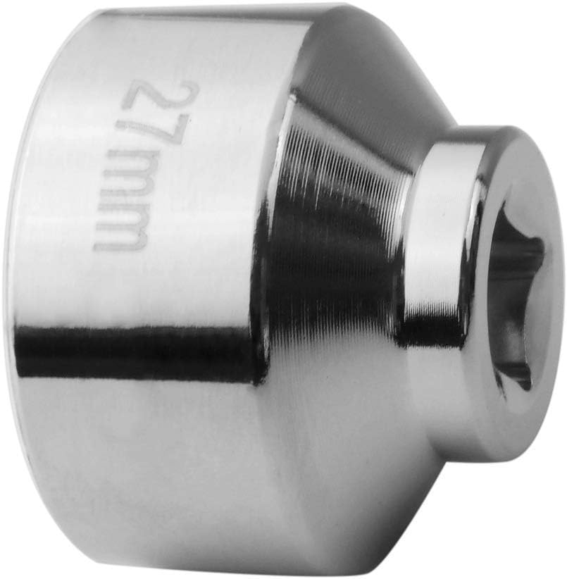 Ibetter 27Mm 6-Point Socket, Low Profile Oil Filter Wrenc, 3/8" Drive Heavy Duty Oil Filter Cap Removal Tool for Mercedes-Benz A-Class,Ford,Renault,Nissan,Dodge,Hyundai,Kia,Mini,Fiat. (Silver) image number 3