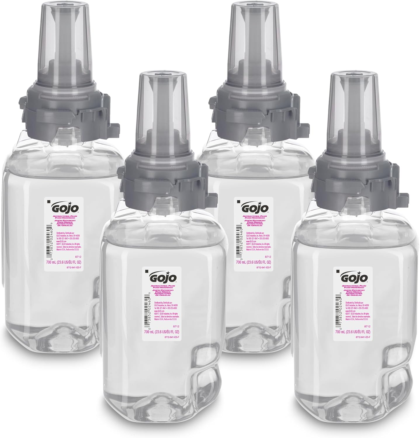 GOJO 8712-04 Antibacterial Plum Foam Handwash Plum Fragrance 700Ml Refill Purple (Case of 4) image number 4