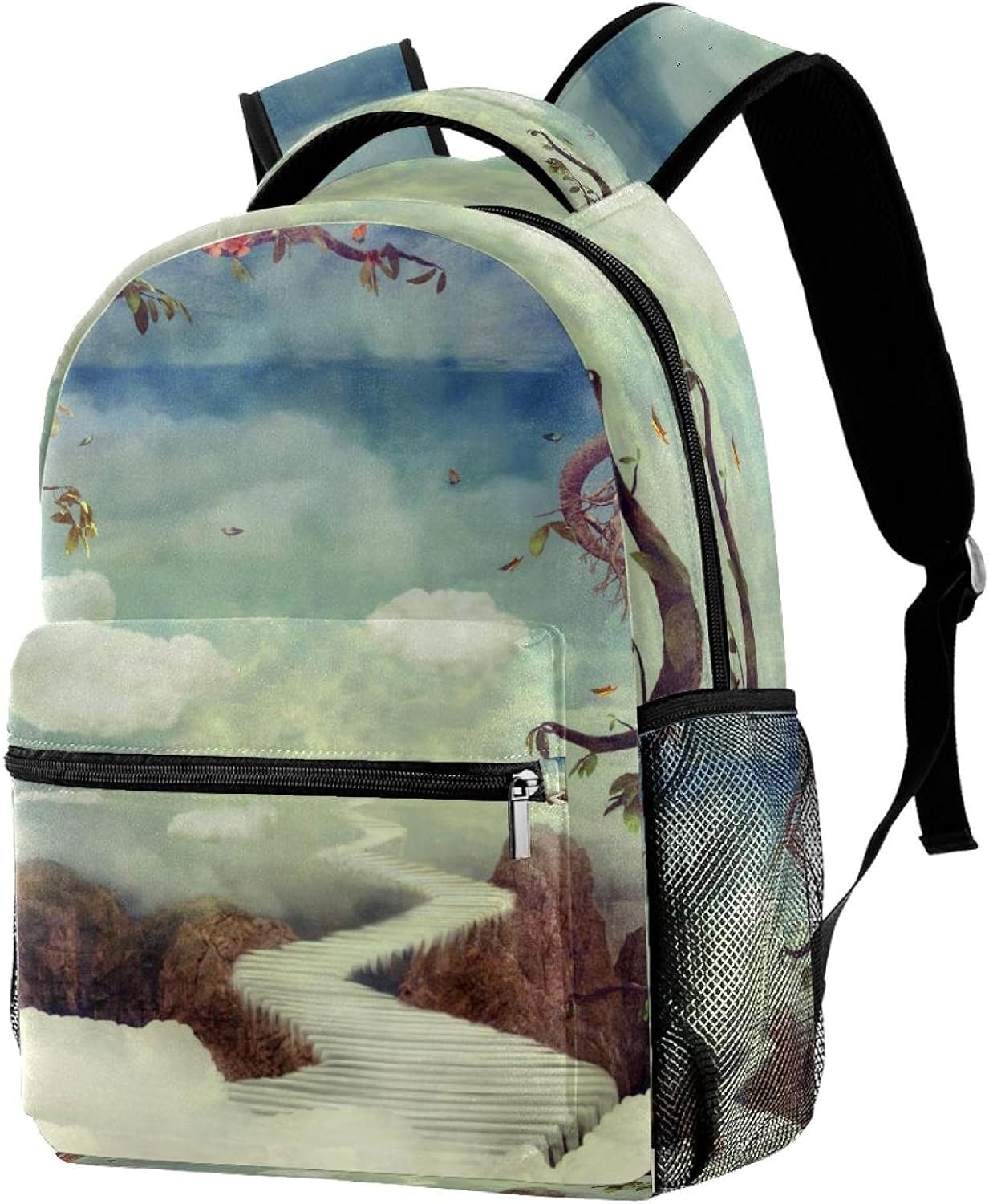 Fantastic Clouds in the Sky Backpack Students Shoulder Bags Travel Bag College School Tote Backpacks image number 3