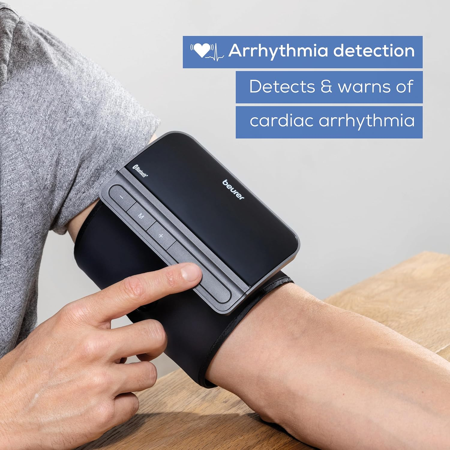 Beurer BM81 Easylock, Automatic Blood Pressure Monitor, Clinically Validated, Smart Blood Pressure Machine without Cables, Gentle Pressure Build-Up & Fast Measurement Time image number 3