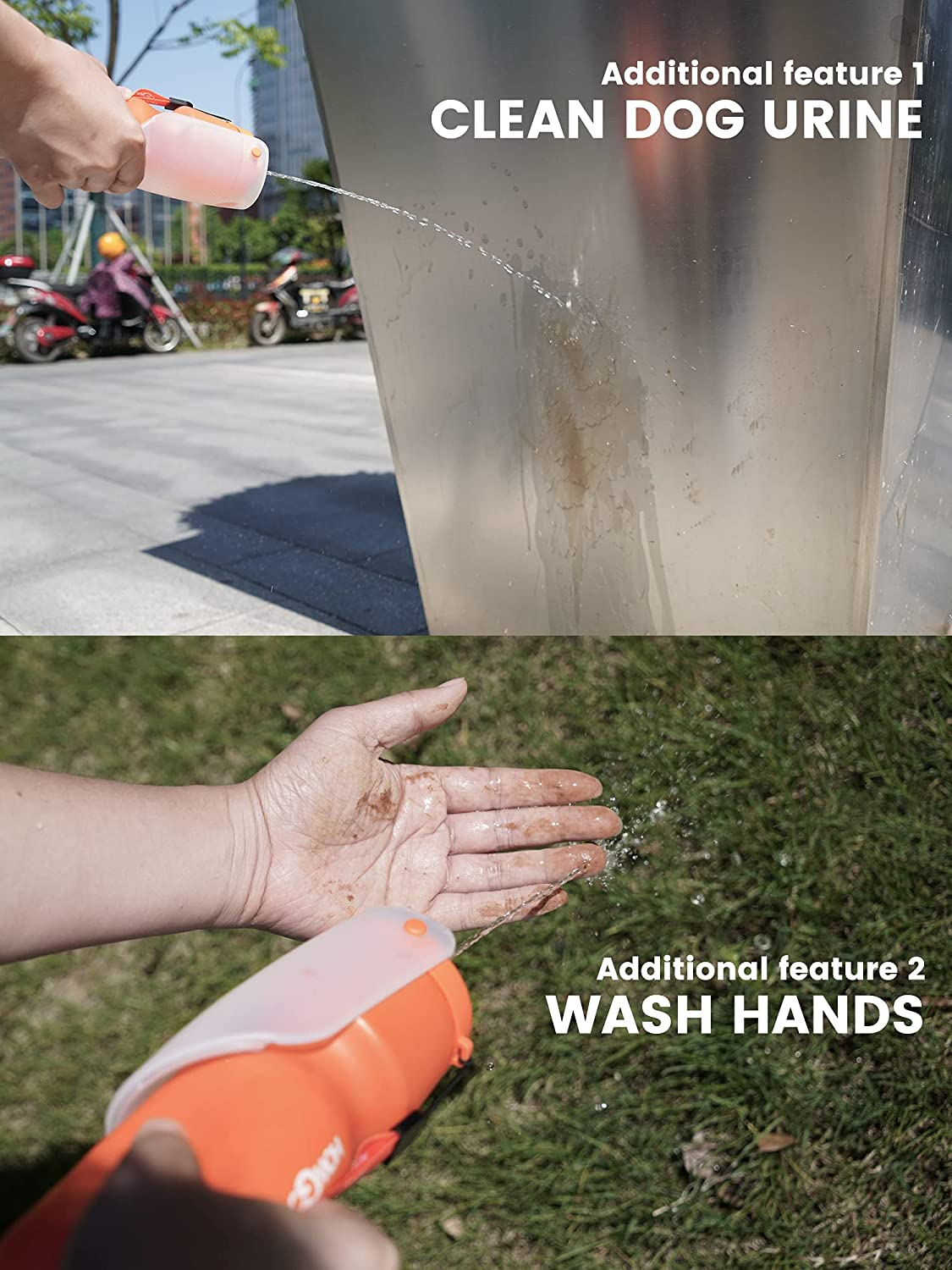 HOWGO Large Dog Water Bottle，Super Light-Weight, Portable, Food Grade Silicone&Plastic Dog Water Bottle for Walking, Hiking, Running, Travel Dog Water Bottle, Easy to Use,Water for Dogs (Purple) image number 4