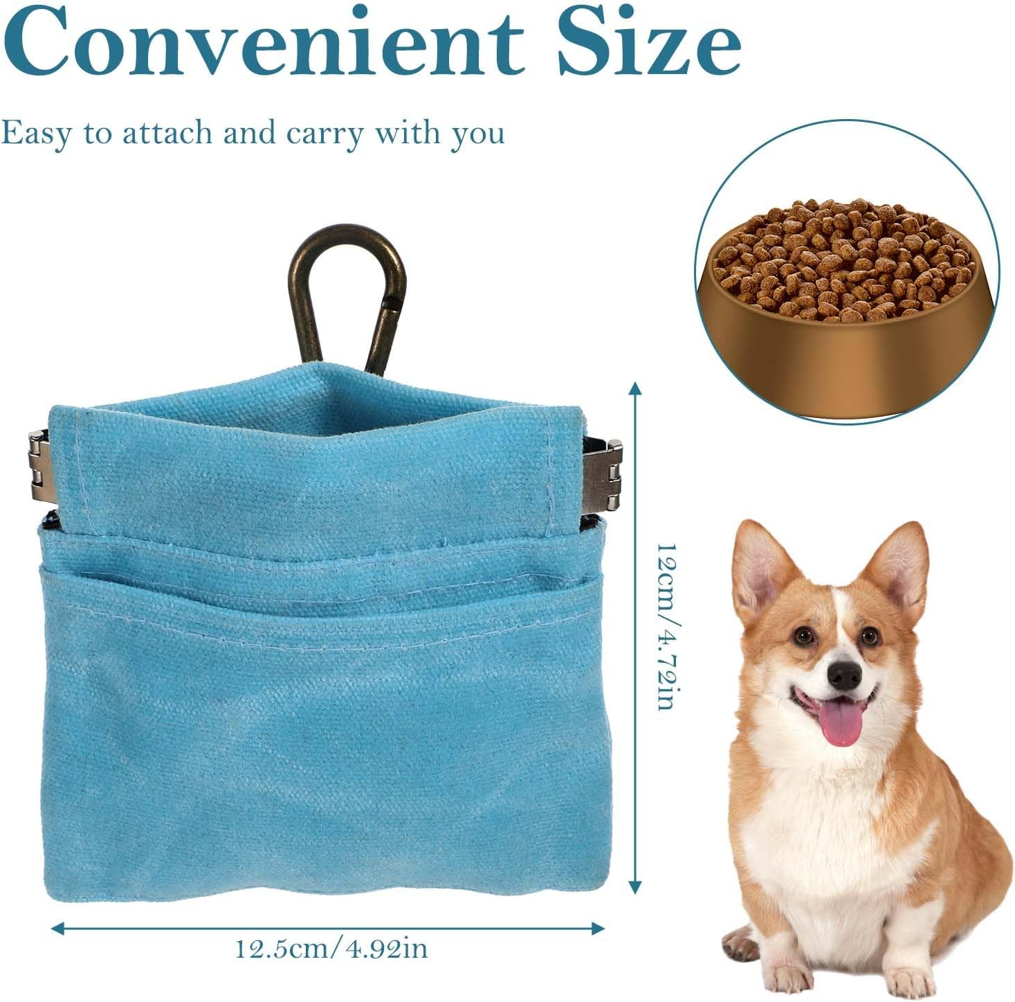 XLIUAX Treat Pouches for Pet Training, Portable Dog Treat Pouch, Hand Free Dog Training Treats Bag with Magnetic Buckle, Auto Closing Dogs Walking Bag for Pet Puppy Travel Feed Snack Outdoor Use image number 5