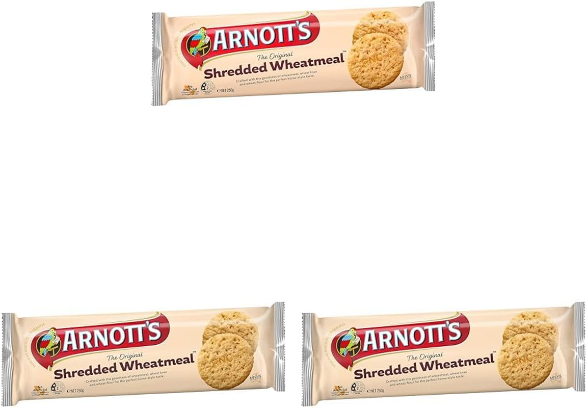 Arnott'S Shredded Wheatmeal Plain Biscuits 250G - 250 G (Pack Of 3)
