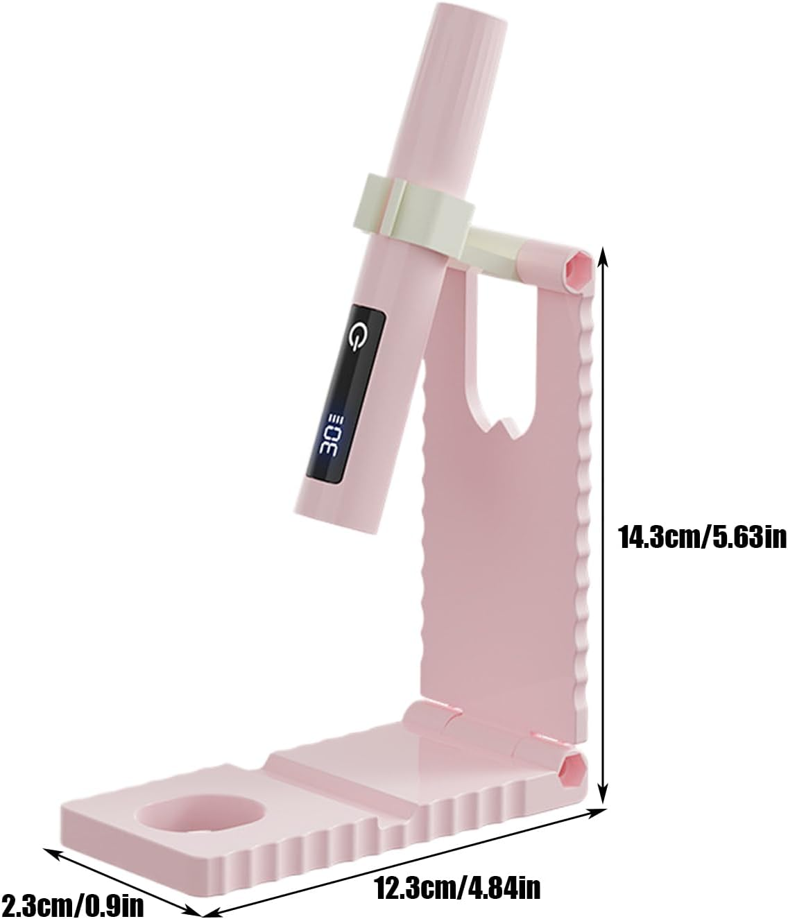 Small UV Light for Nails | USB Charging Fingernail Drying Tool - LCD Display Nail Light with 2 Timing Modes for Manicure Pedicure Studio Salon Road Trip Camping Airplane image number 5