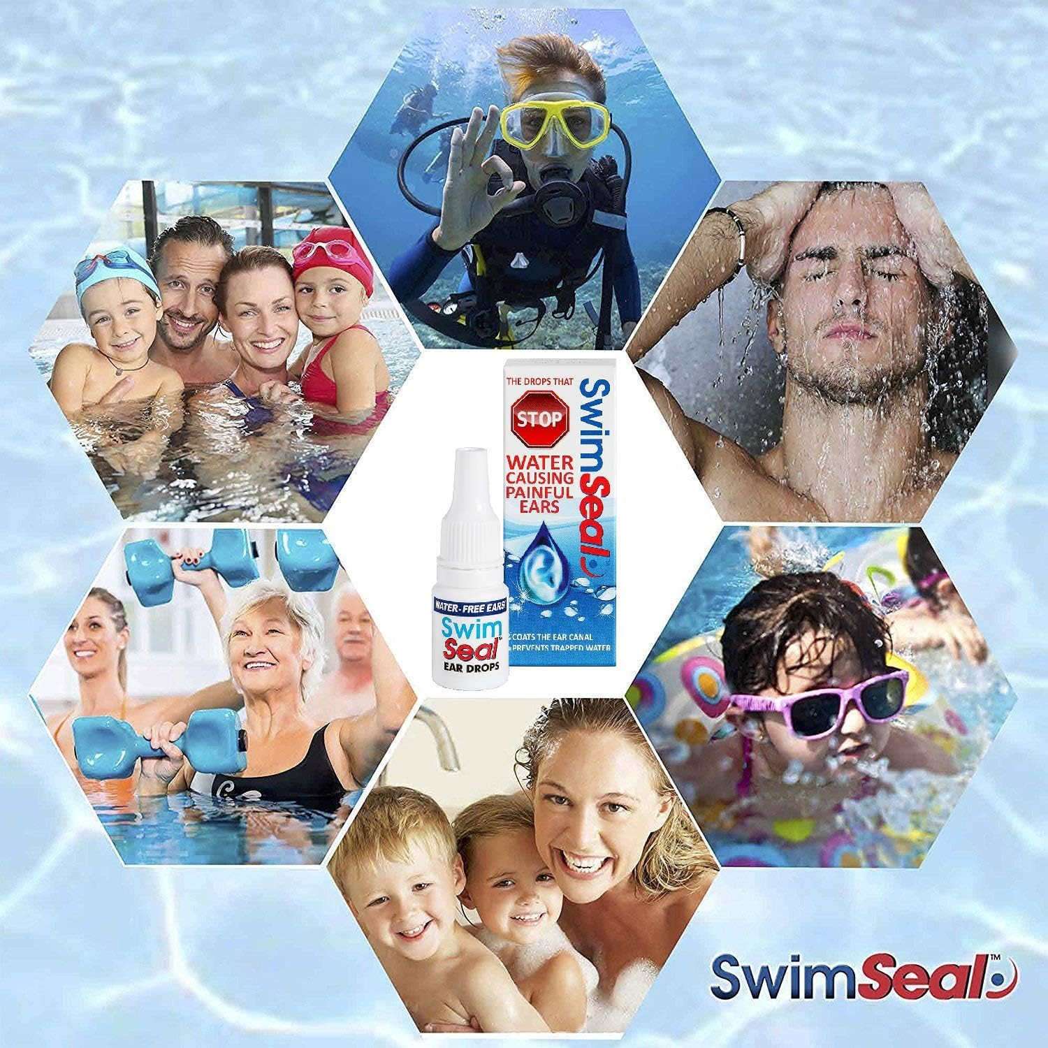 Twin-Pack All Natural Swimmer'S Ear Drops for Daily Use Rather than Alcohol Drops or Earplugs. the Solution for Your Ears for All Water Exposure for All Ages.