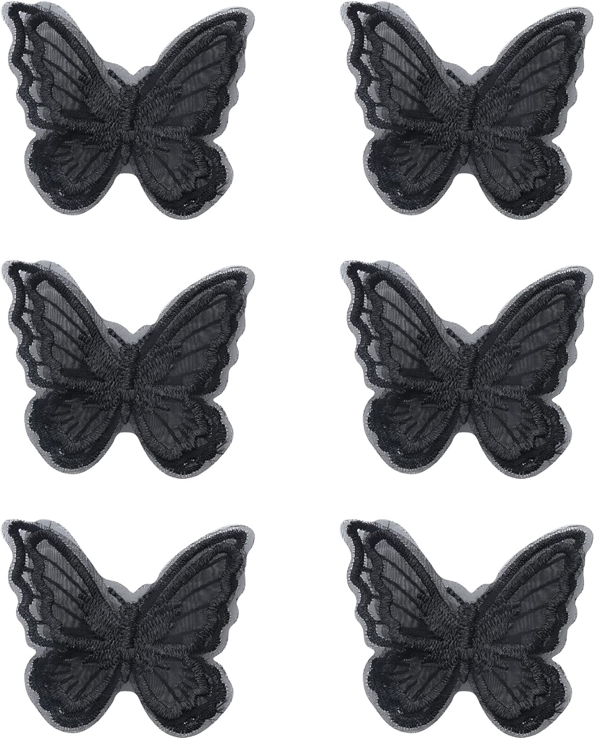 Sowaka 6 Pcs Lace Butterfly Hair Clips Soft Embroidery Flower Hair Decorative Hair Bow Pins for Women Girls Wedding Hair Accessories Halloween Christmas Party D&eacute;cor (Colorful)