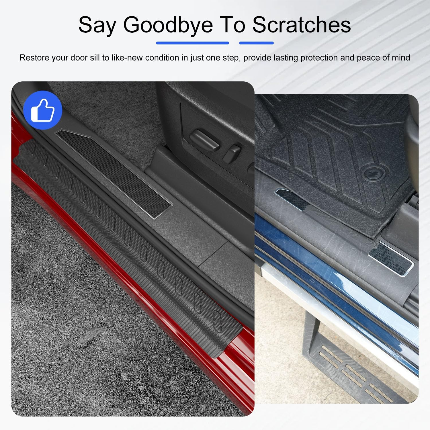 Czmenghe Exterior Door Sill Protector Compatible with 2019-2025 Chevy Silverado GMC Sierra 1500 Door Sill Guard Replacement for 2019-2025 Chevy Silverado Accessories image number 5
