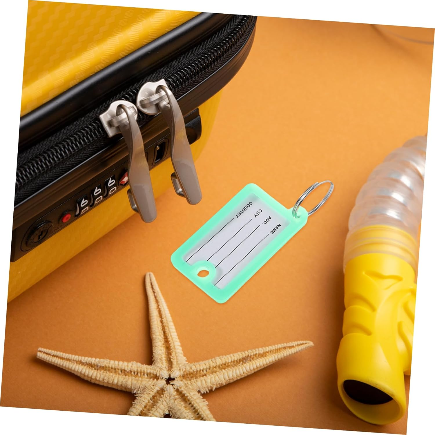 HYTROVE 20Pcs Plastic Key Tags Ring Writable Key Id Tags for Luggage Backpack Identification Car Bulk Luggage