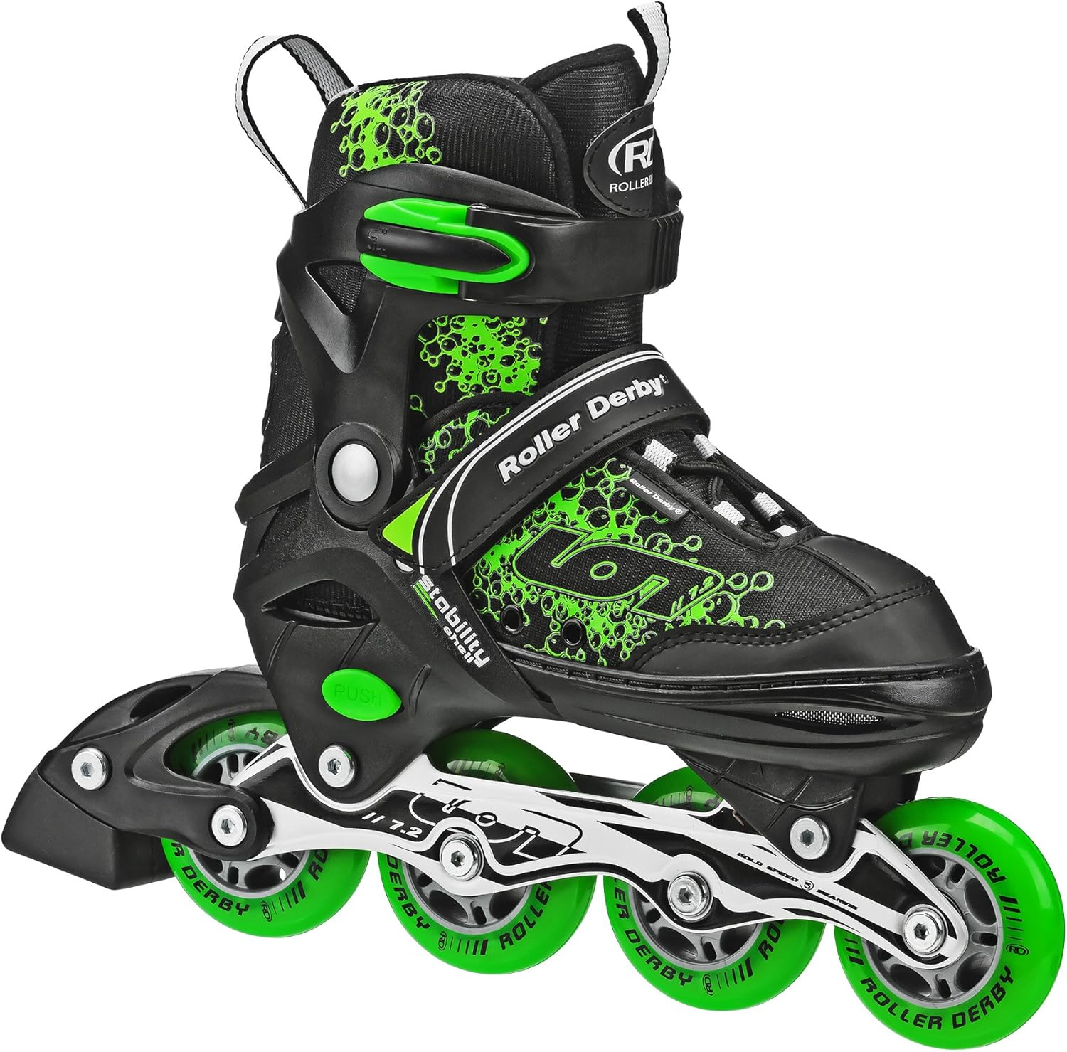 Roller Derby ION 7.2 Inline Skates with Aluminum Frames and Adjustable Sizing for Growing Feet image number 4