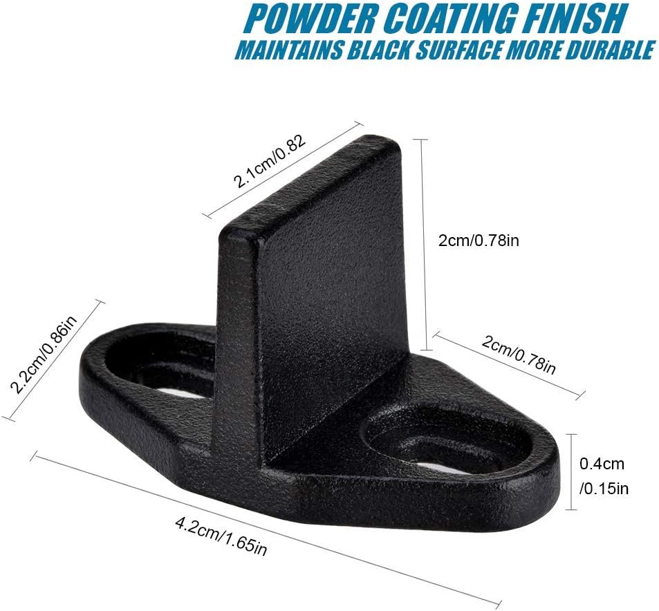 Homode Bottom Guide, 2 Pack Floor Guides Metal Steel Hardware for Sliding Barn Door, Powder Coated Black image number 3