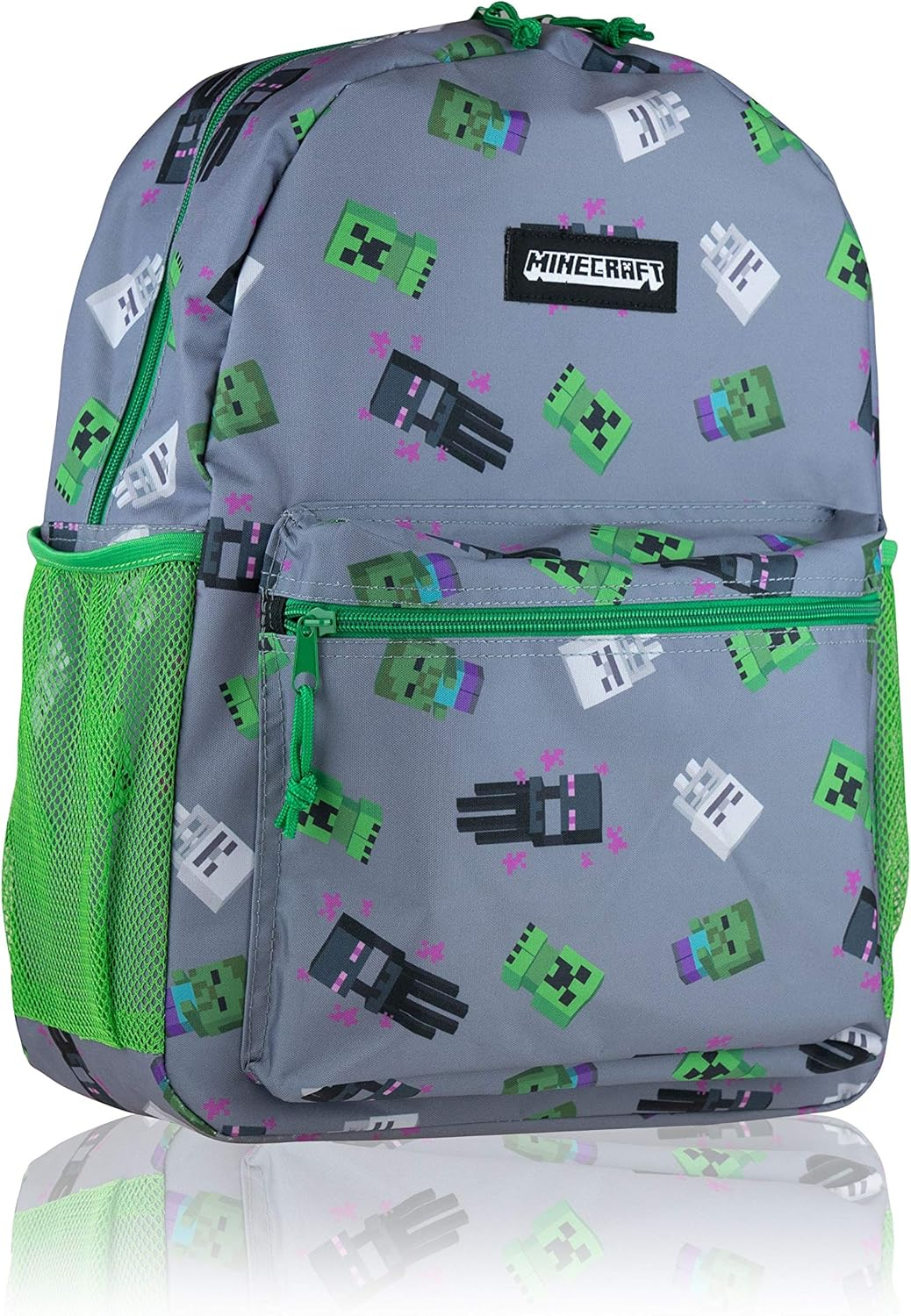 MINECRAFT Teen Backpack, Grey, Dimensions: Approx. 30 X 14 X 40 Cm (L X W X H), Gray, Ma&szlig;e: Ca. 30 X 14 X 40 Cm (Lxbxh), Games, Gray, Ma&szlig;e: Ca. 30 X 14 X 40 Cm (Lxbxh), Games