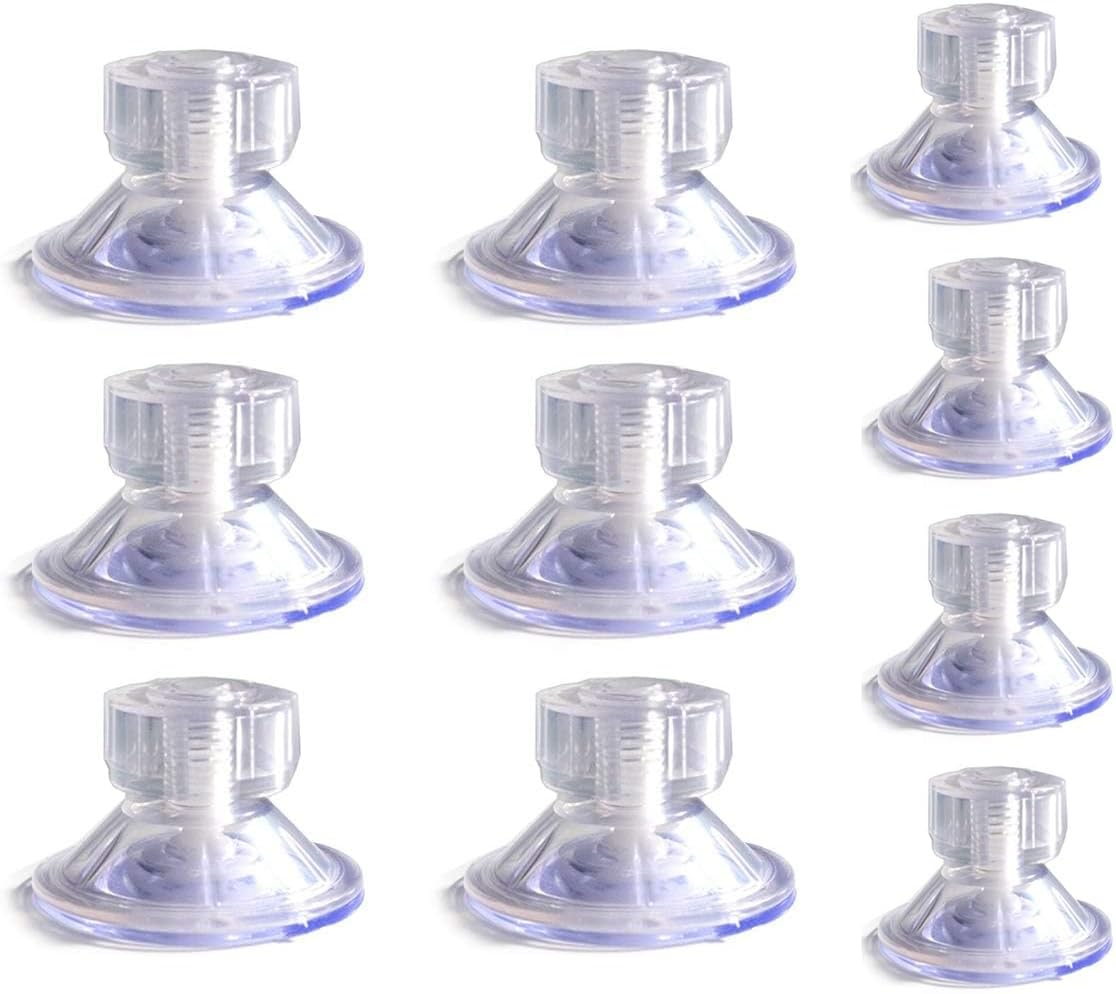 10 Pack 45Mm Heavy Duty PVC Suction Cup, Limpets for RV Van Camper Side Canopy Awning Fixing Motorhome Hung Organizer Home Kitchen Bathroom,With 2Pcs Bungee Cords with Balls