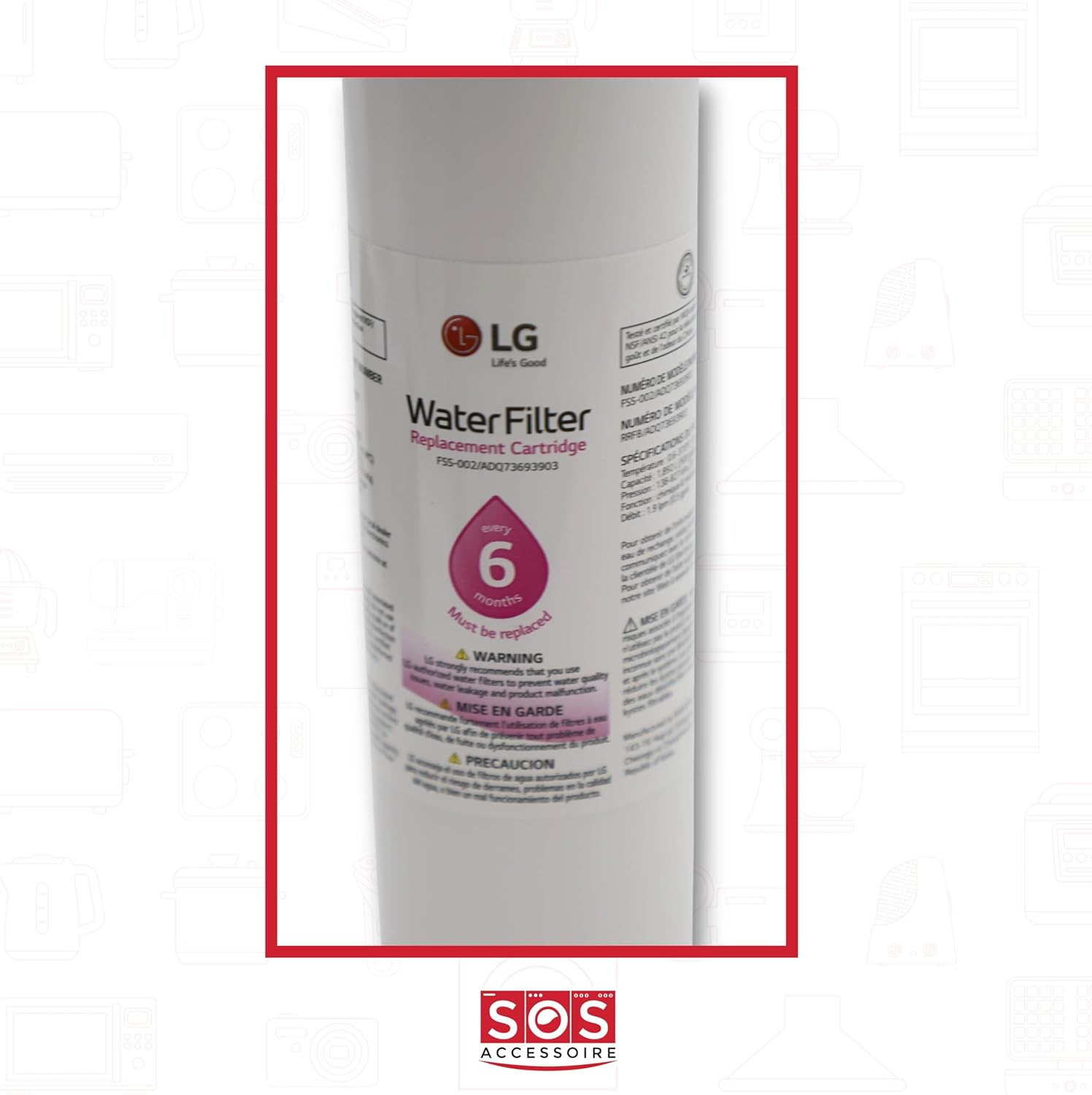 LG 5231JA2010B Replacement Water Filter Cartridge image number 4
