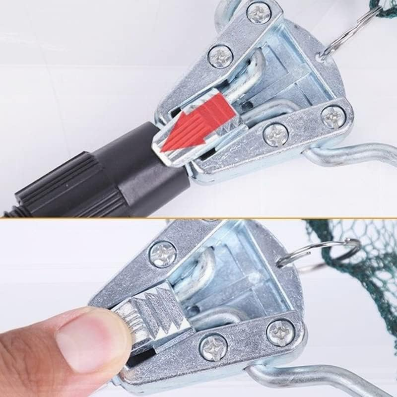 AIMALL Foldable Telescopic Fishing Net, 22"-67" Extendable Pole with Knotless Mesh, Lightweight Aluminum Frame, and Triangular Design for Landing Fish image number 2