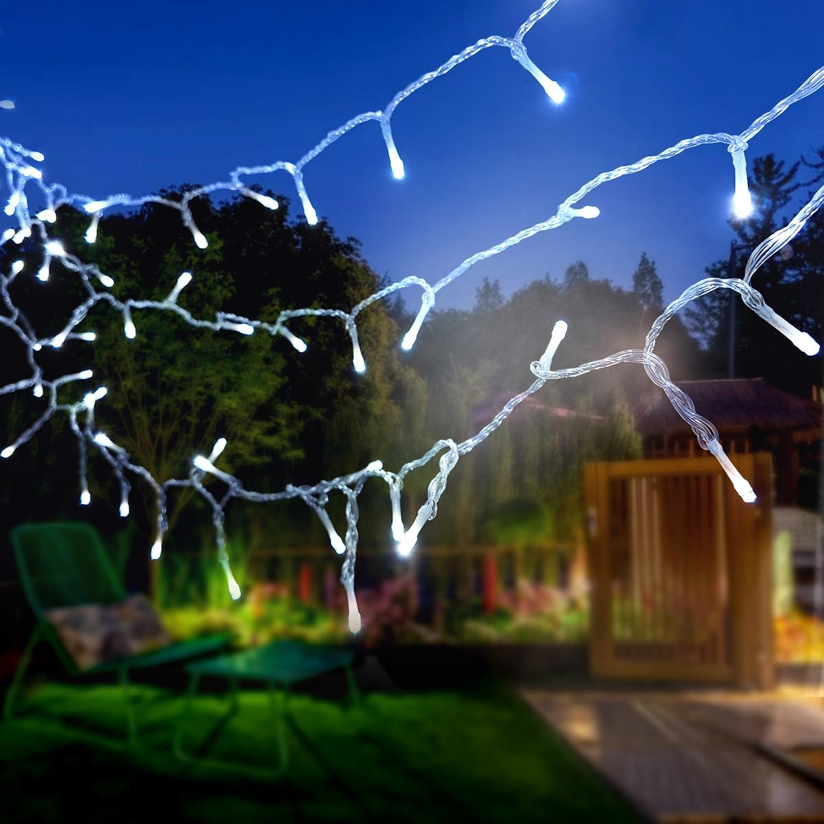 T Tersely 70M/700LED AU Plug String Fairy Lights, SAA Approved 31V Low Voltage 8 Lighting Modes, Timer Function, Indoor Outdoor White Lamp for Christmas Tree Party Wedding Garden