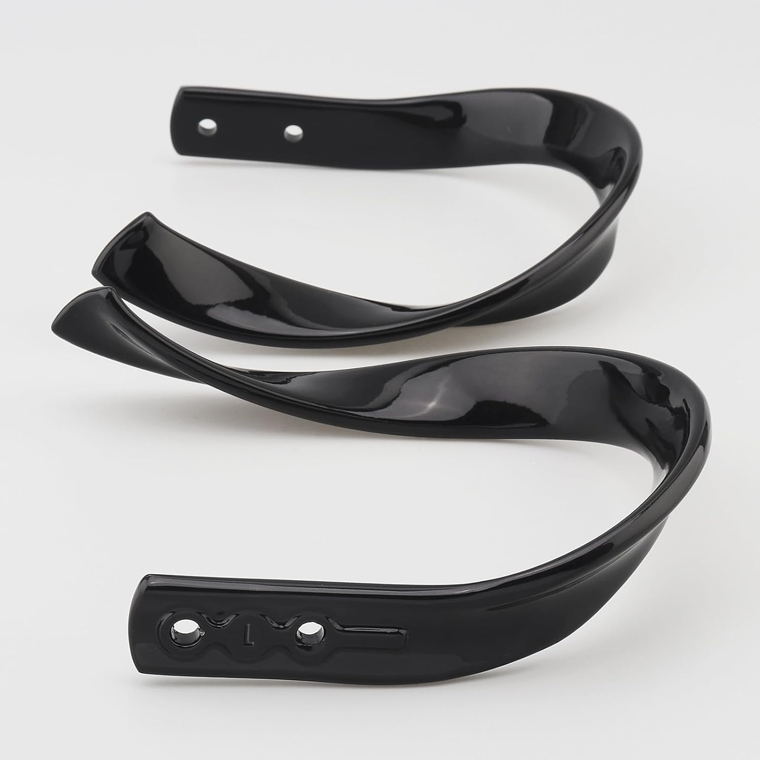 HOJLKLD 2 Pack Curtain Holdbacks, Aluminum Alloy Wall Mounted Decorative Drapery Tiebacks with Screws and Anchors, Heavy Duty U-Shape Wave Window Curtain Hooks for Home Decor (2, Black) - 2, Silver image number 5