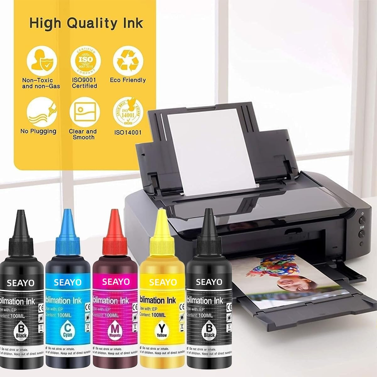 500Ml Sublimation Ink Refill Bottle for Heat Transfer on Mugs, Polyester Shirts, Mat, Etc image number 1