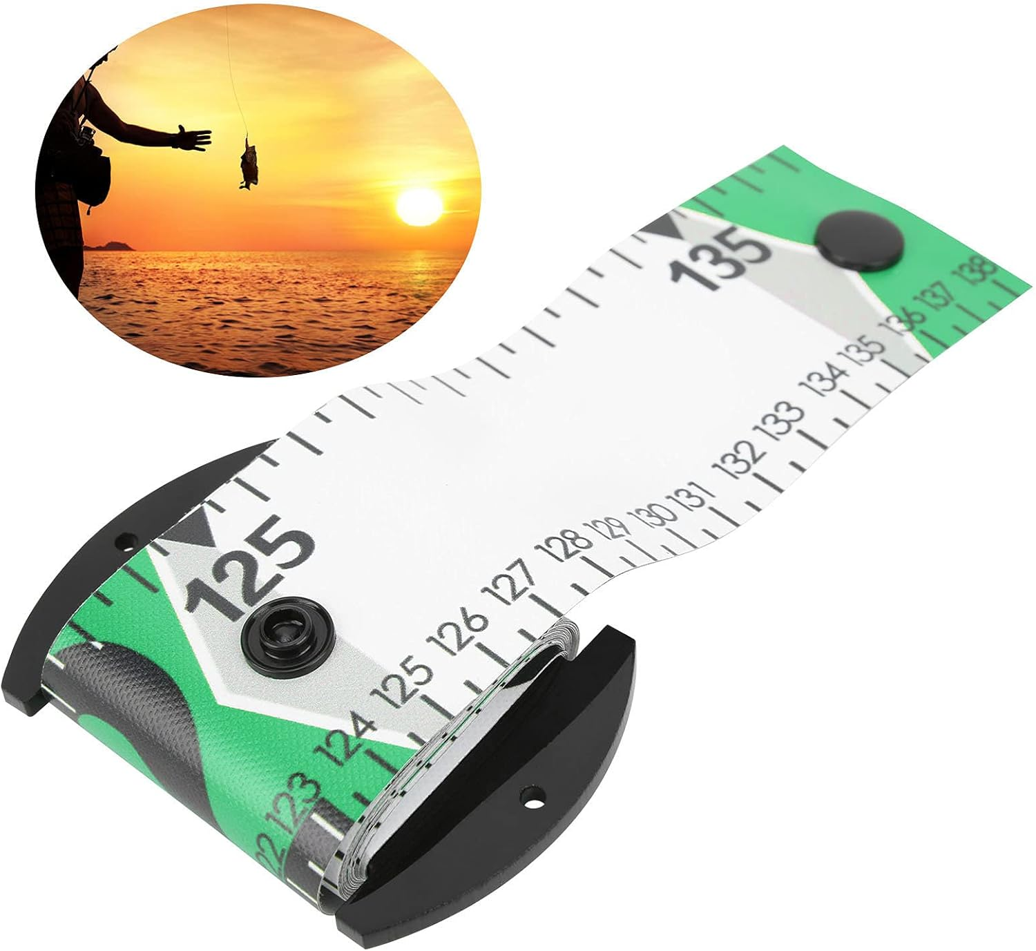 Fish Measuring Tape, Fishing Measurement Tool Fish Measuring Ruler for Measuring Fish Replacement for Fish Measuring Ruler (Green) image number 5