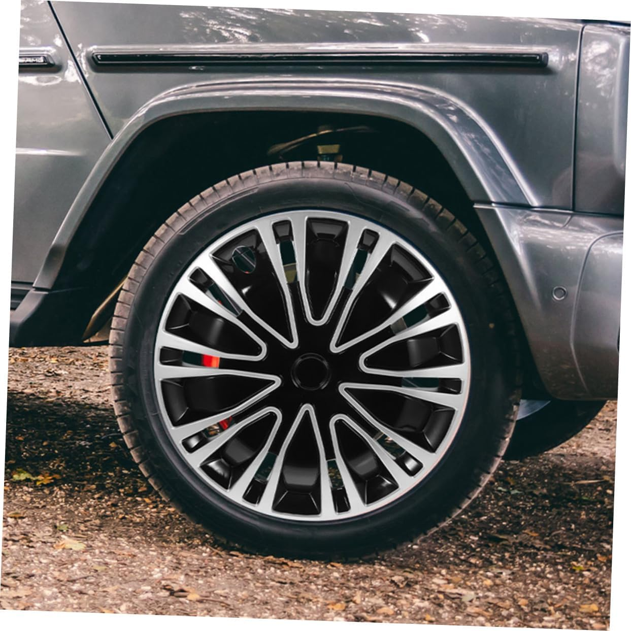 SEWOART 2Pcs Car Hubcap Wheel Rim Covers Decorative Hubcaps for Auto Truck SUV Automotive Hub Cap Replacement Wheel Cover image number 1