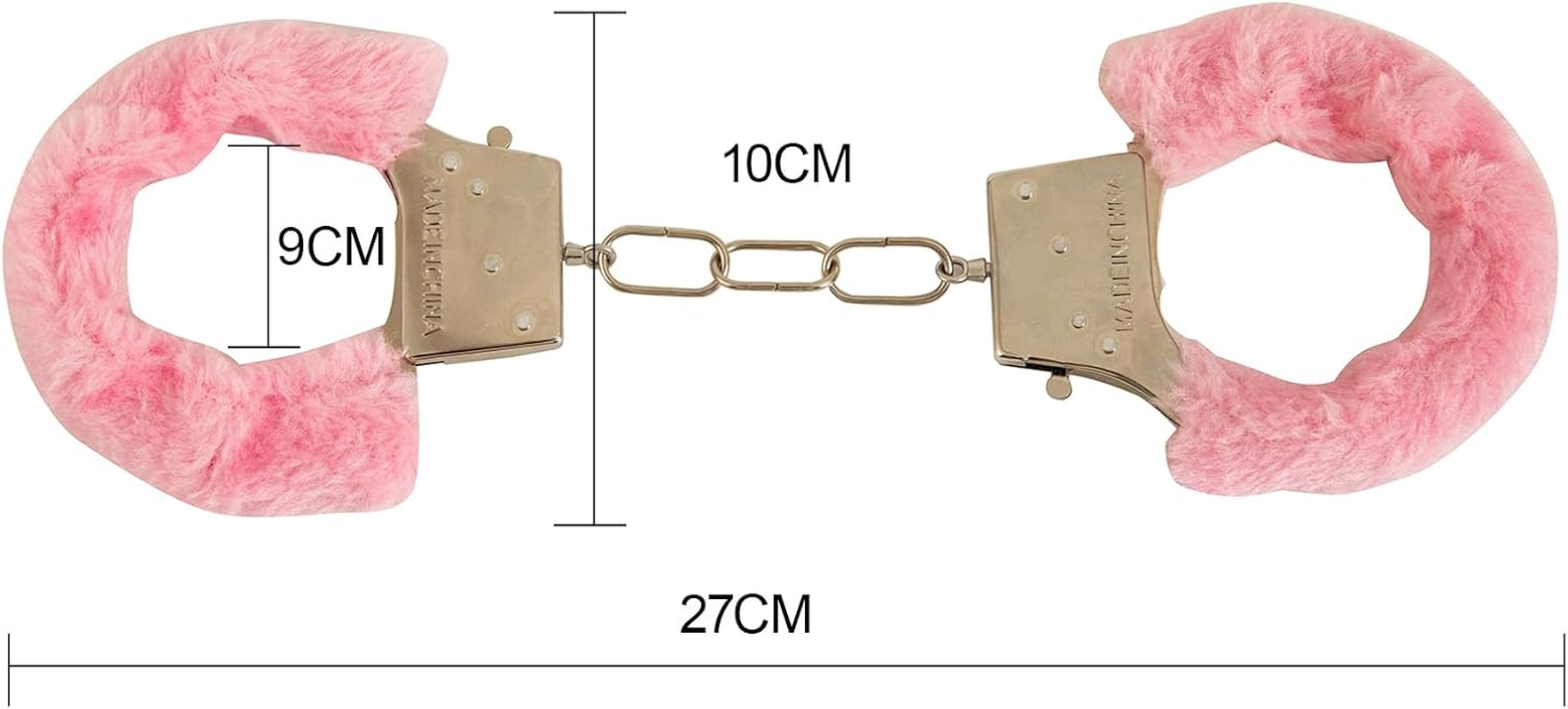 JDFHFGB Sexy Plush to Y Handcuffs Set for Couple Cosplay Police Prop with Keys & Party Supplies (Pink) - Pink image number 5