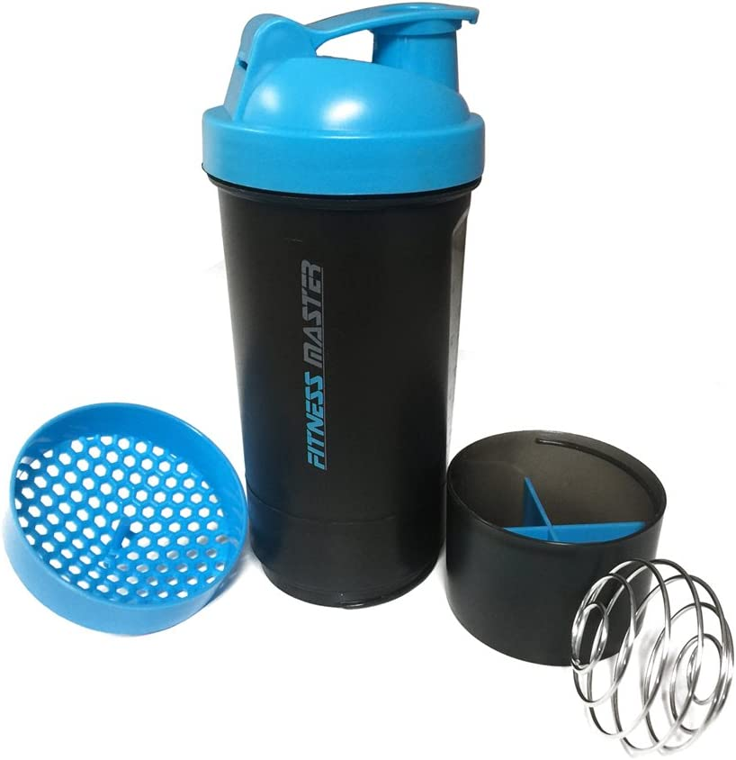 1X 3In1 Gym Protein Supplement Drink Blender Mixer Shaker Shake Ball Bottle Cup image number 1