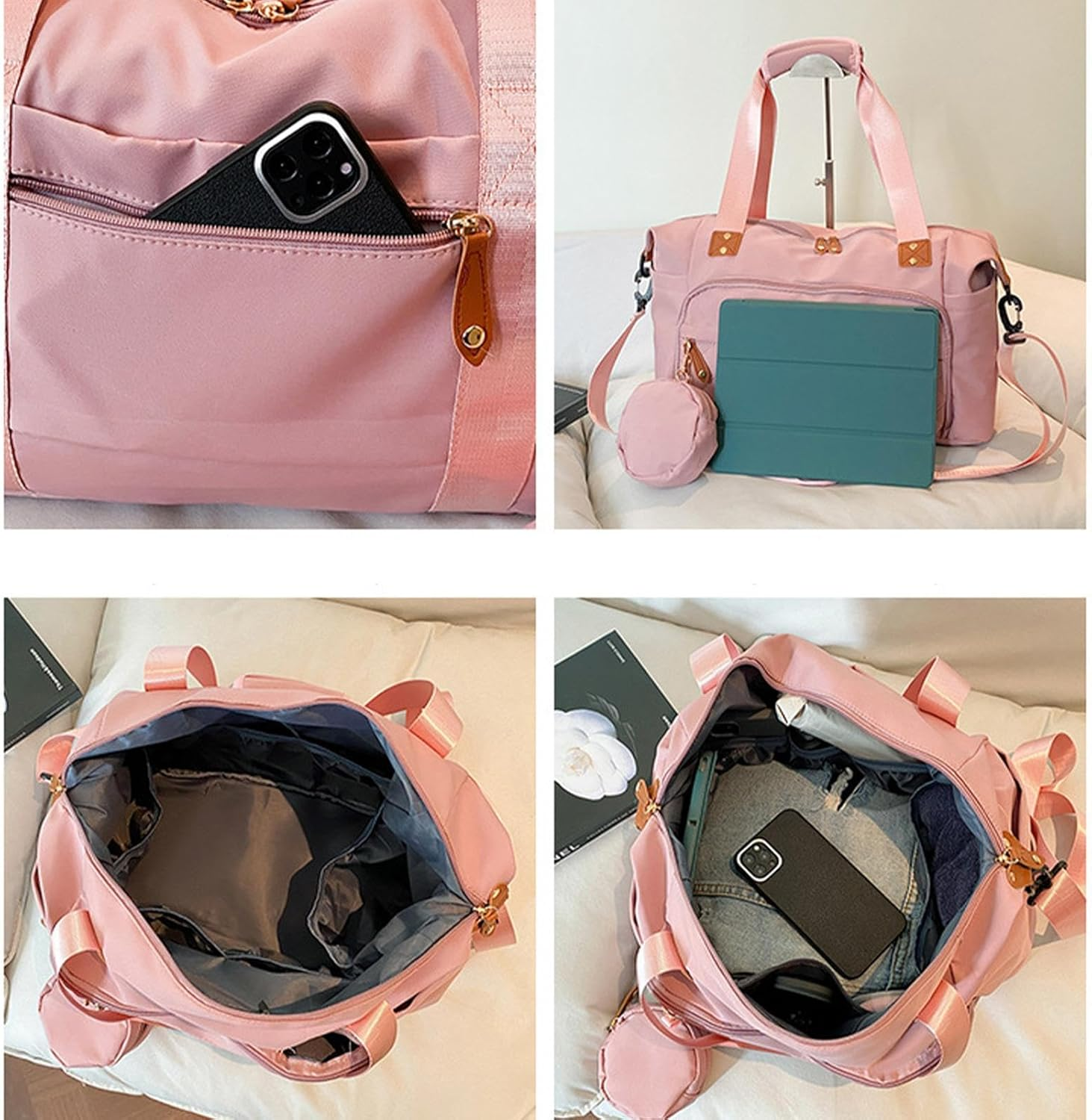 Diaper Bag - Travel Baby Bag - Organizer Tote Handbag Holder Ergonomic for Beach Hospital Swimming Airplane Camping Hiking - Black image number 2