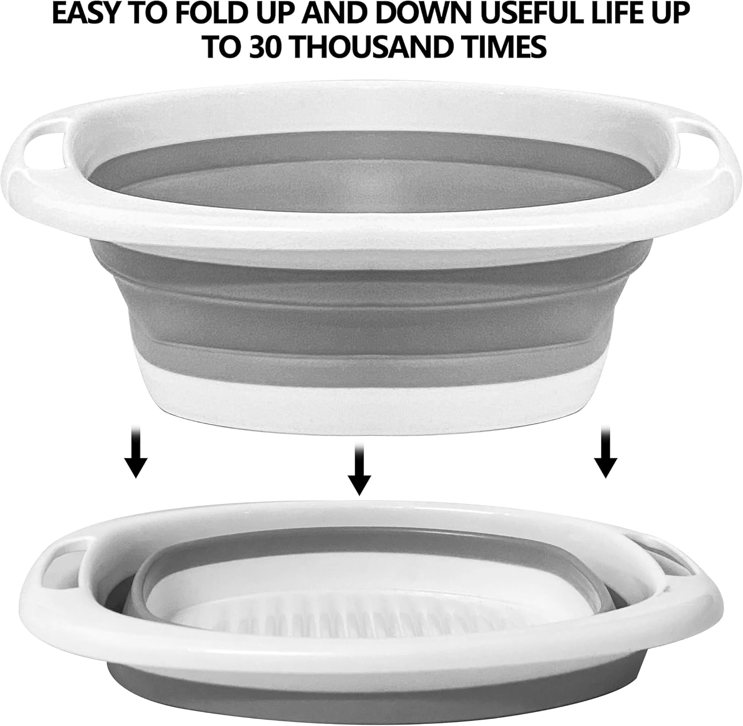 KEUYE Baby Bottle Wash Basin,Collapsible Baby Bottle Dishwasher Baskets,Baby Bottle Tub for Sink,Reusable Baby Bottle Sink Basket for Home and Travel image number 2