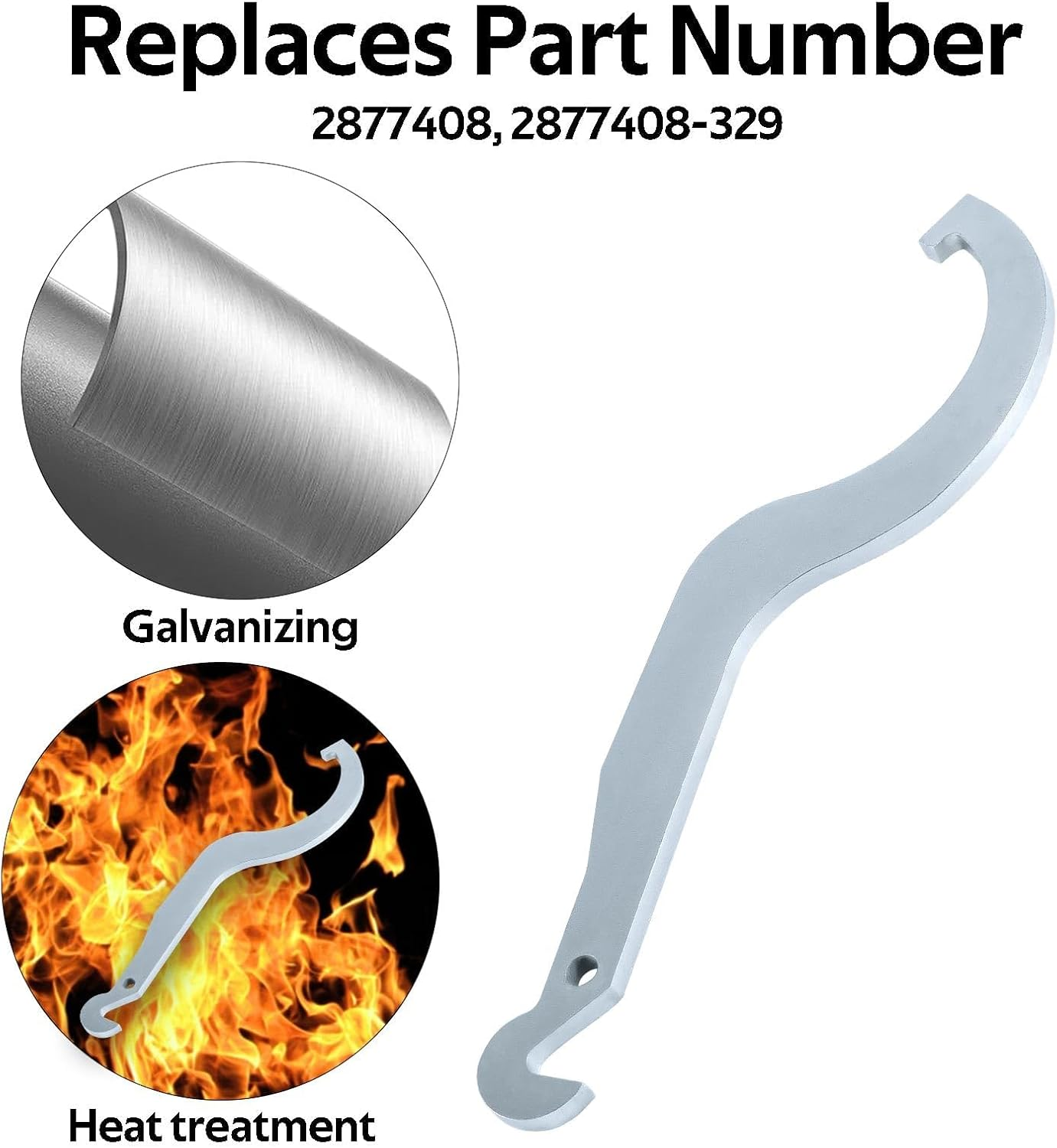 Shock Absorber Spanner/Drive Clutch Spanner Span Spreader Wrench Tool Compatible with Polaris ATV XP 550 RZR General 1000 Sportsman 550 Replace#：2877408 2877408-329 image number 3