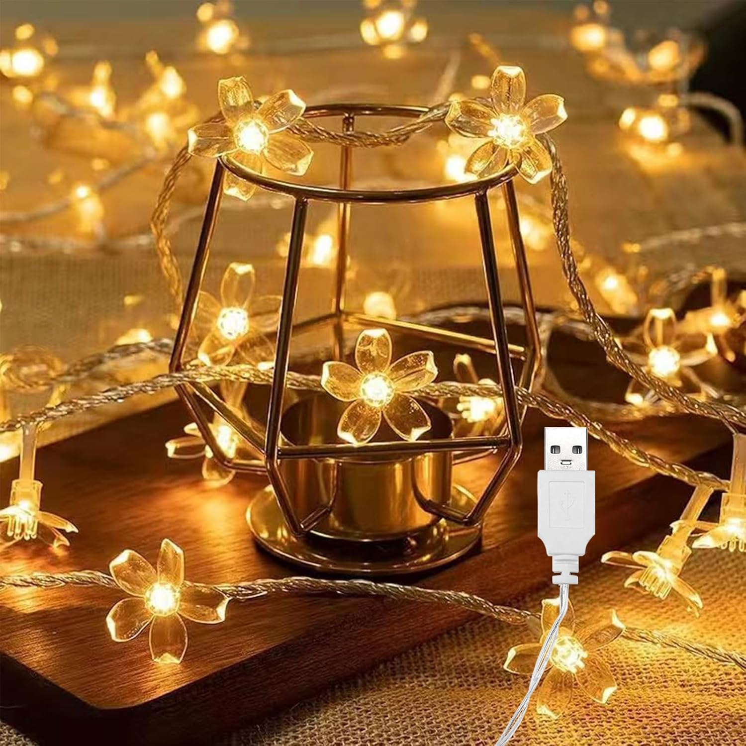 ENLACE LED Cherry Blossom Fairy Lights USB Powered 3 Meters 20 Warm White Leds Indoor Lighting