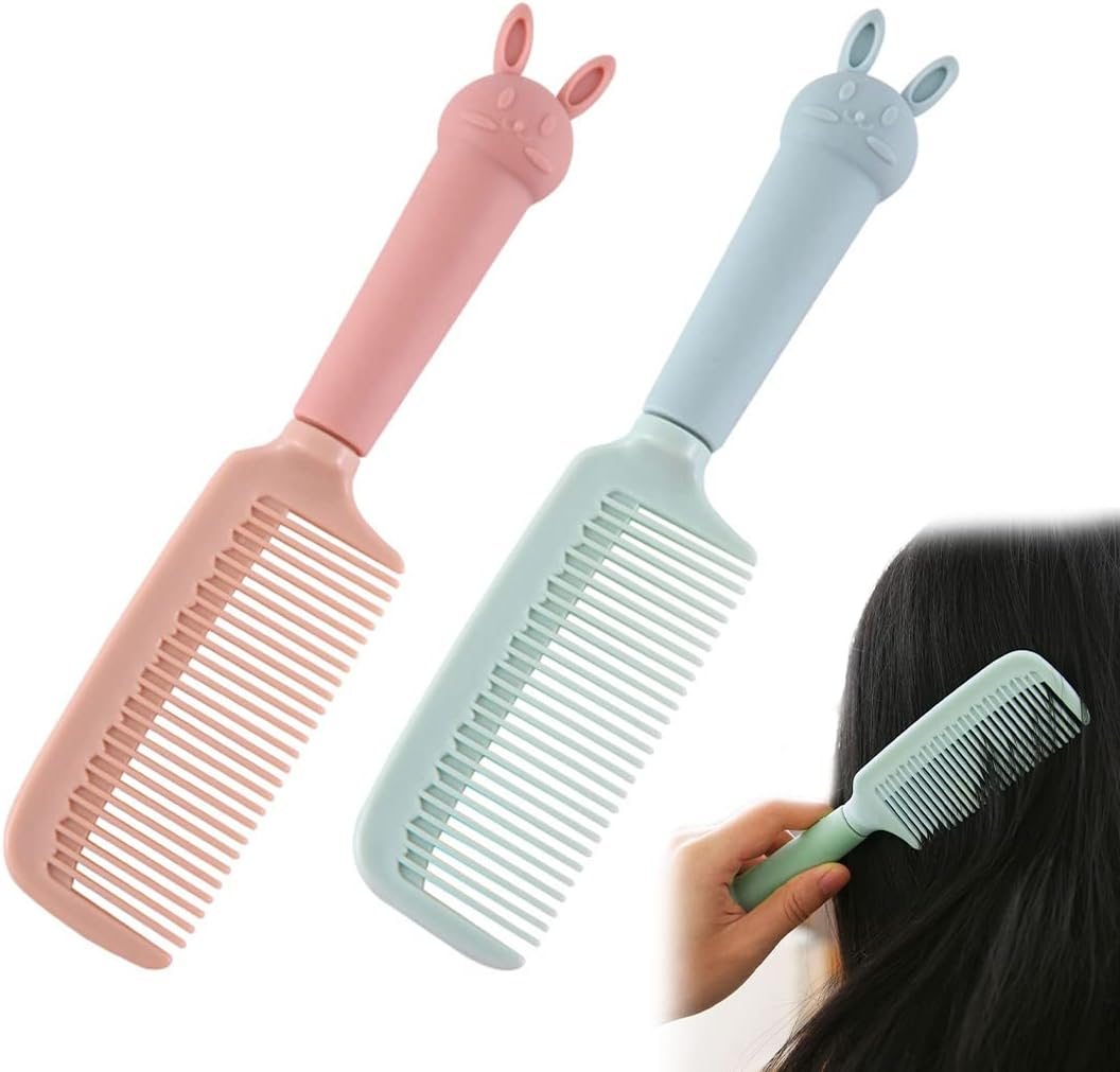 IUDWCG 2 Pcs Hair Comb Silicone Comb Anti-Static Comb Anti-Break Cute Cartoon Student Girls Anti-Static Children Adults image number 1