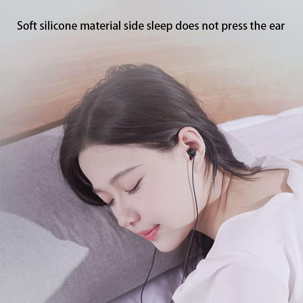 Anti-Noise Sleeping Headphones with Microphone Button Control Headset Noise Cancelling Earphone Supply Household, Double 3.5Mm Black - Double 3.5Mm White image number 6