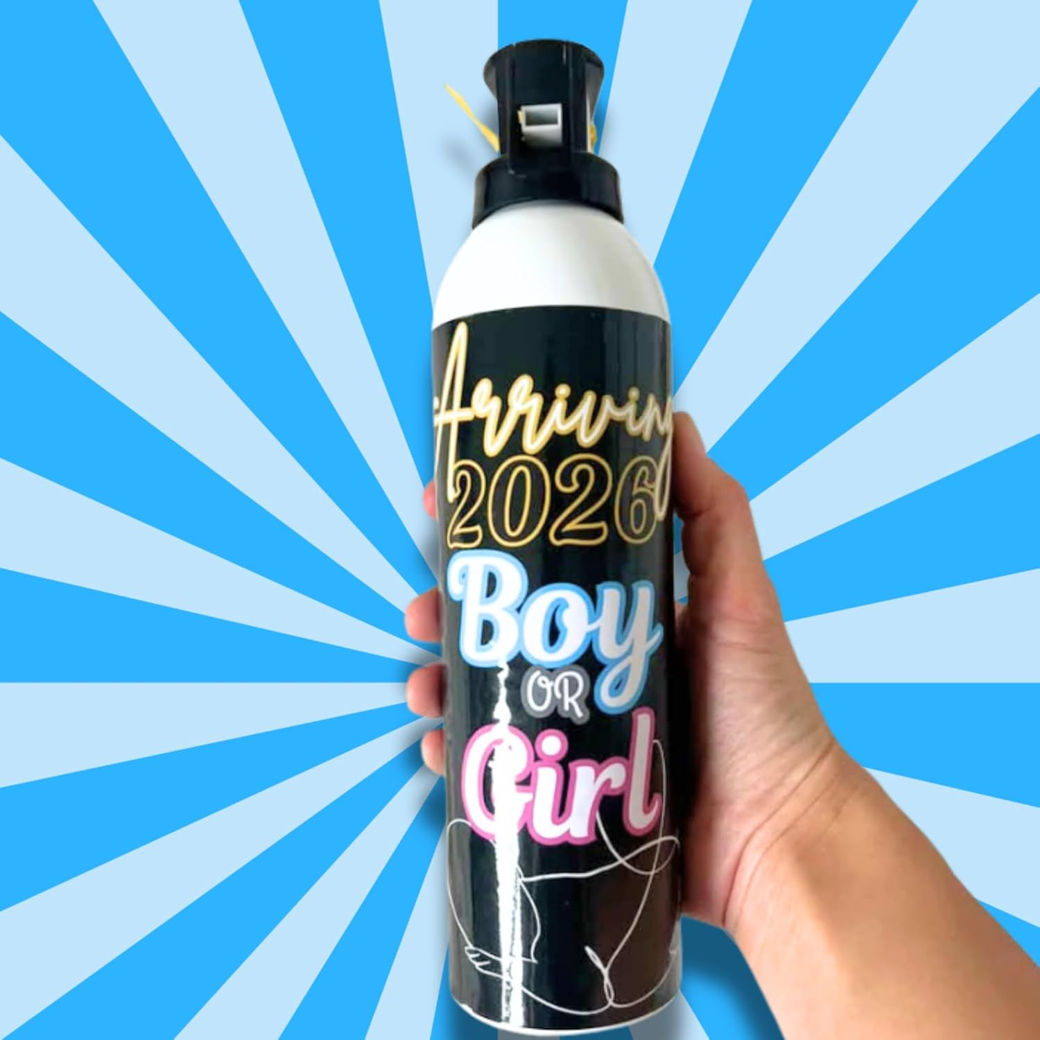 Gender Reveal Fire Extinguisher Jet Blaster &ndash; 300G Explosive Powder for Boy or Girl Announcement | Pink & Blue Gender Reveal Ideas (Pink)