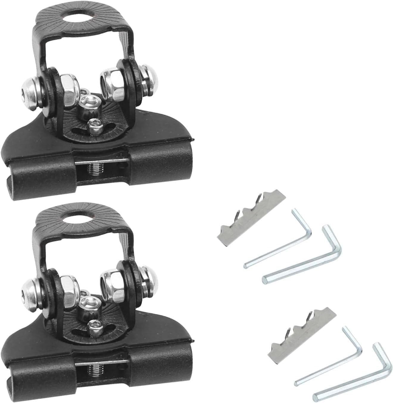 Car LED Light Bar Mounting Bracket, 2PCS Adjustable Vehicle Pillar Hood Lighting Mount Clamp Holder with Hex Wrenches, Auto Lamp Accessories, Universal for Off-Road Truck SUV (Black) image number 2