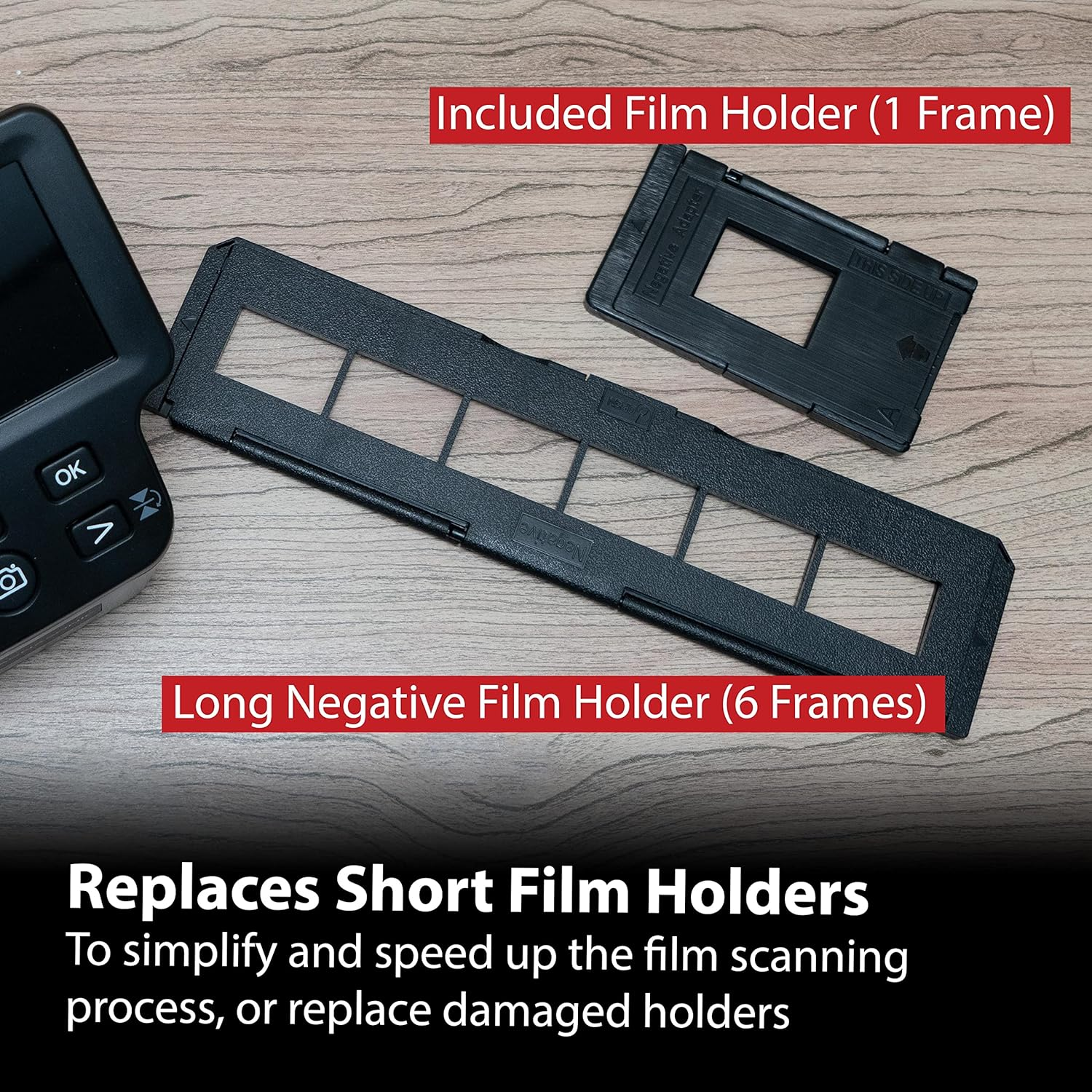 Magnasonic Long Tray Negative Film Holder for 35Mm Compatible Film Scanners, Holds 6 Negative Frames to Speed up Processing Time, Easy to Use, Gently Flattens and Protects Film Edges - Set of 3 (NT01) image number 2