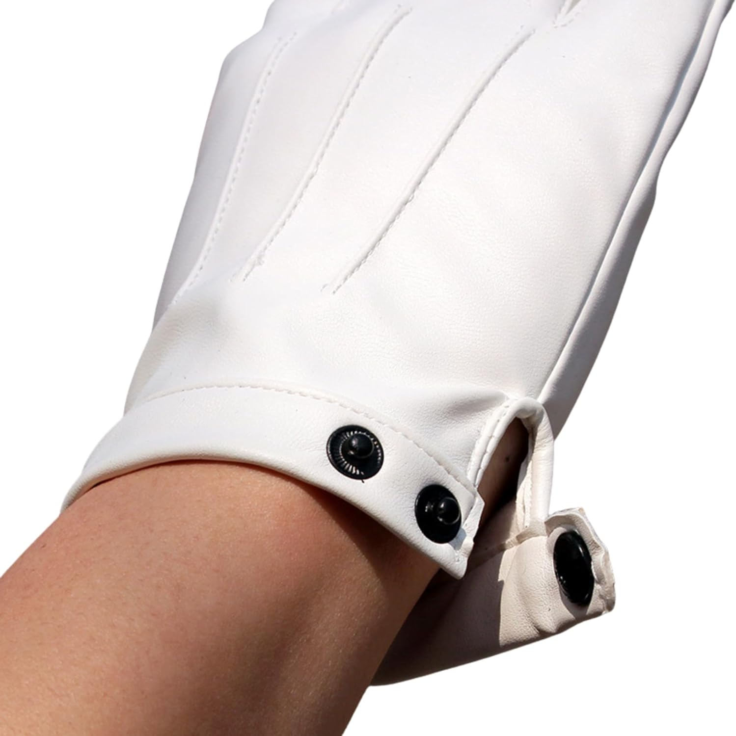 XUNQUCOM 2 Pairs PU Faux Leather Half Finger Gloves Fingerless Driving Gloves for Men Women image number 6