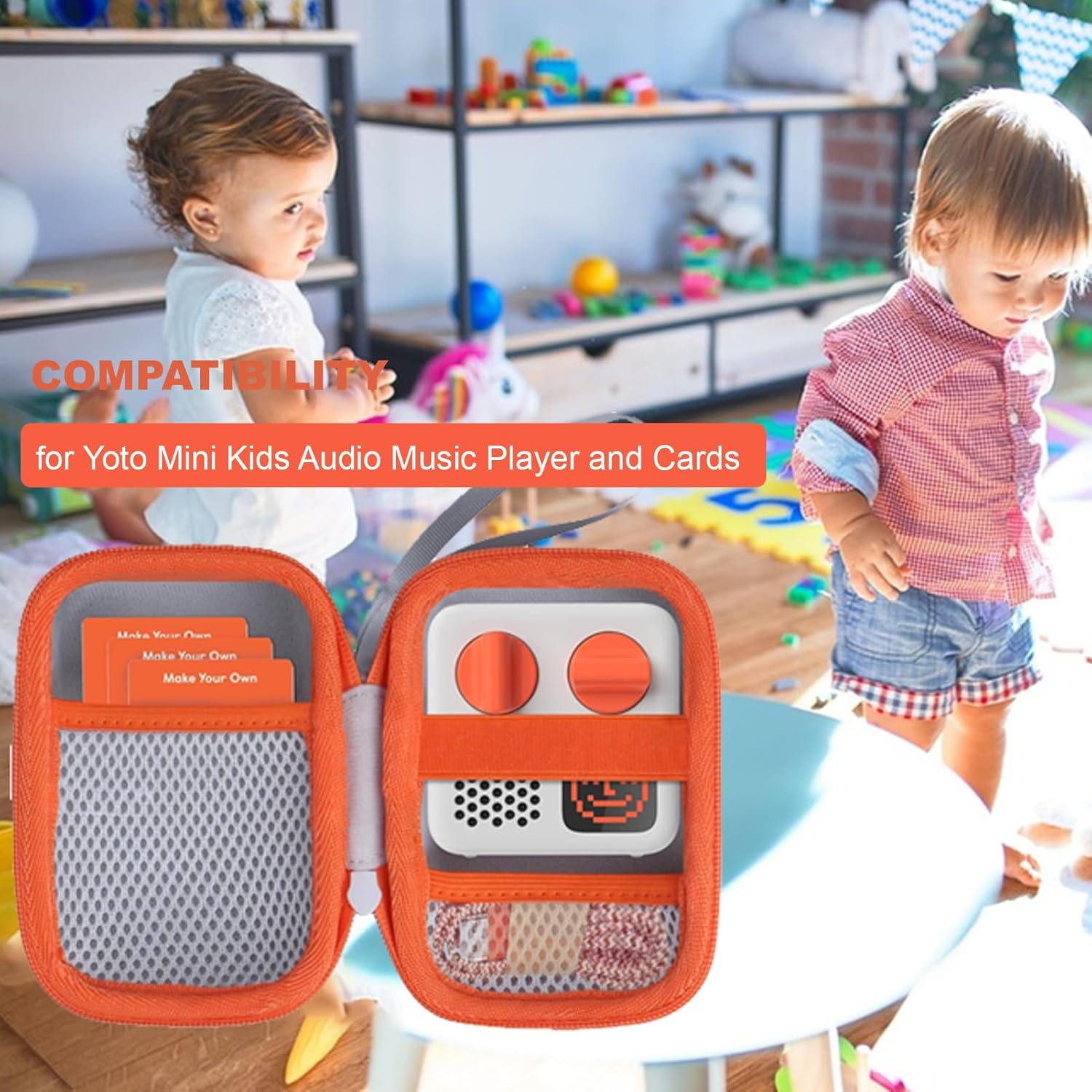 Hard Case for Yoto Mini Player Kids Audio Music Player and Accessories, Protective Hard Shell Travel Case, Carrying Case with Card Case Holder for up to 36 Cards image number 5