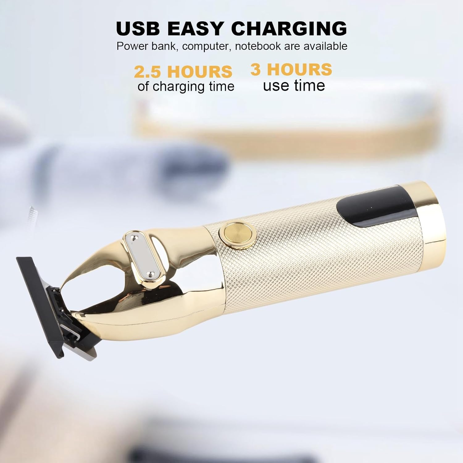 Electric Hair Trimmer, Men'S Hair Trimmer, Durable and Reliable for Professional Beauty Salon Shop Stylists image number 4