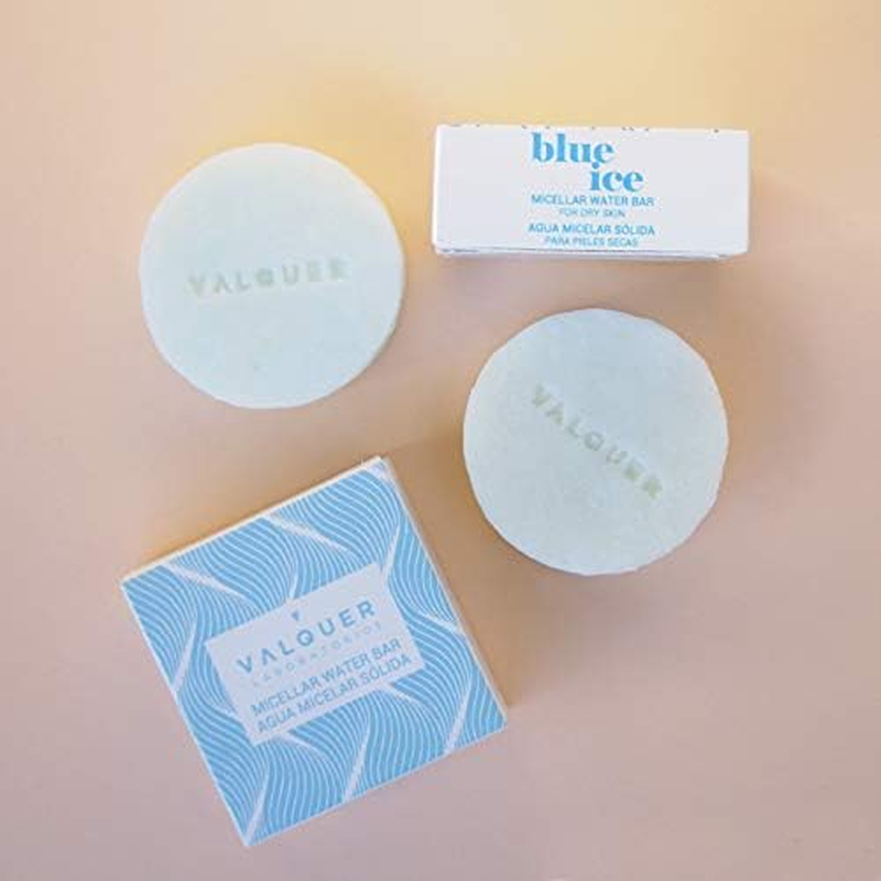 Valquer Solid Micellar Water. Soap Free, No Plastics, Organic and Natural Facial Cleanser 50 G (All Skin Types)