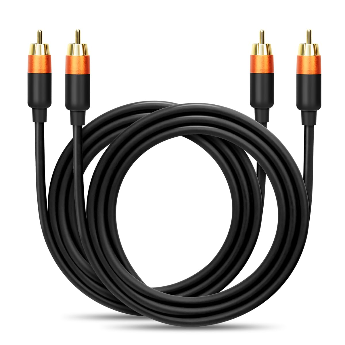 UCINNOVATE RCA Cable 4Ft / 1.2M, 2 Pack High-End RCA Cables with Male to Male 24K Gold Plated Plugs, Digital Coaxial Audio Cable for Subwoofer, Amplifier, Home Theater image number 6