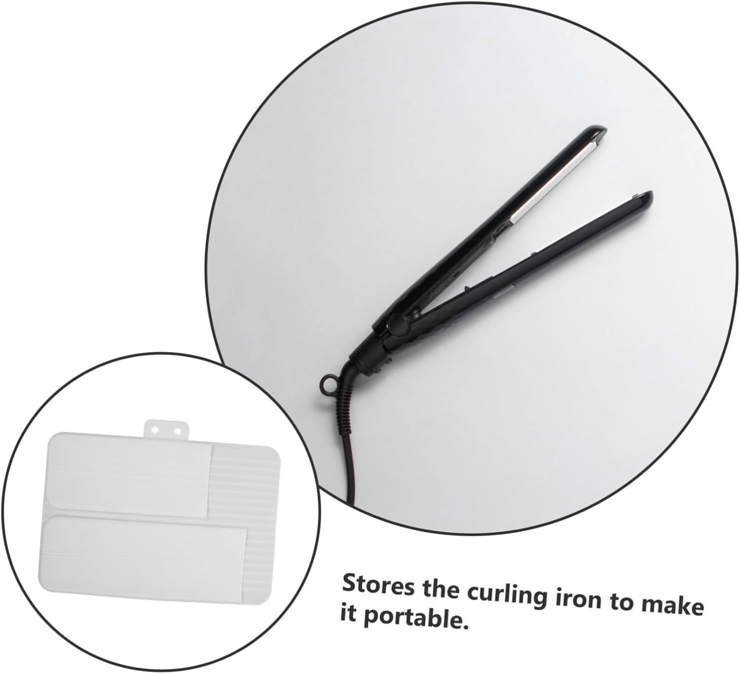 FOYTOKI Curling Iron Holder Heat Mat Travel Case Silicone Pouch for Hair Straightener - Pink image number 6