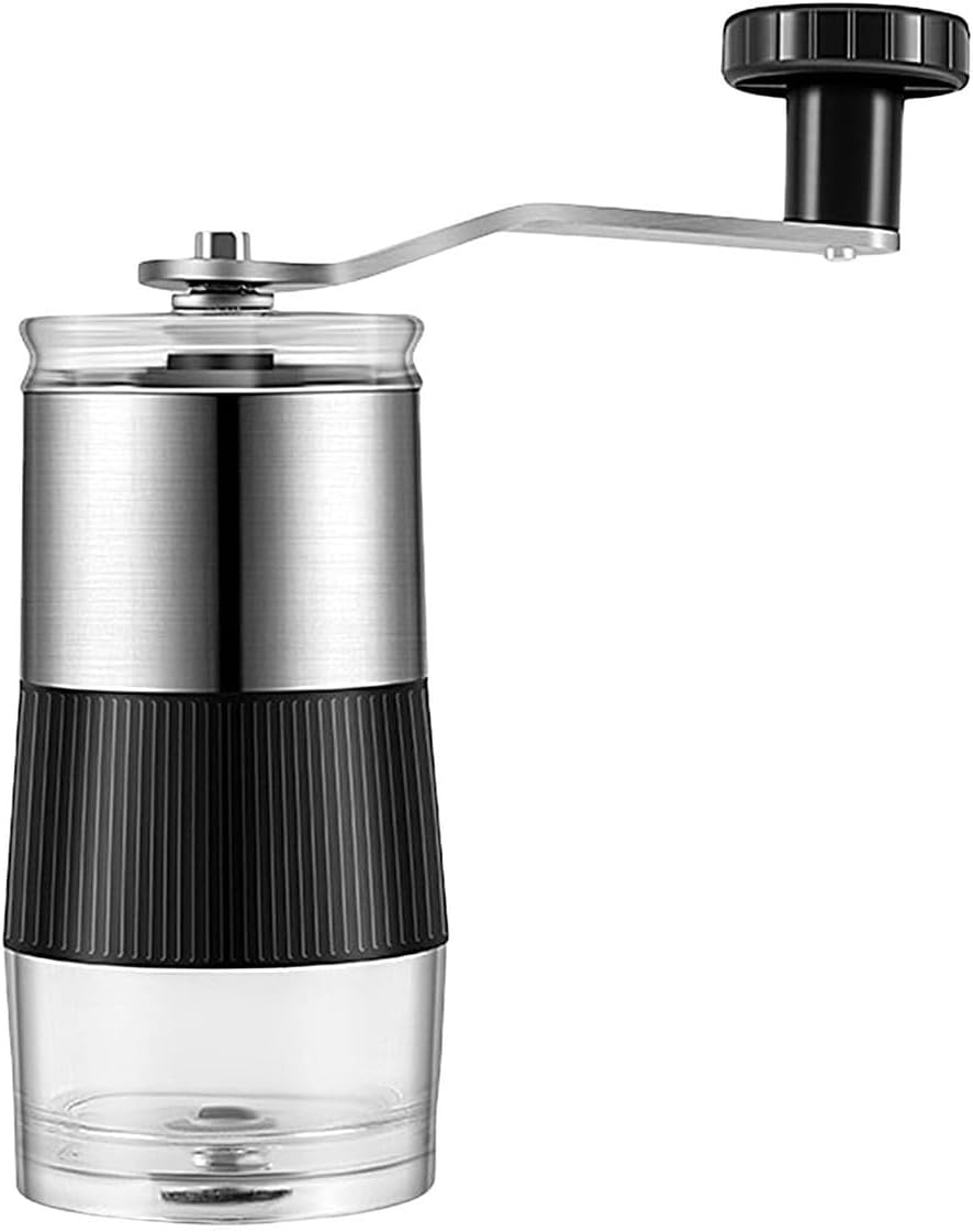 AIMALL Manual Coffee Grinder with Ceramic Conical Burr, Adjustable Coarseness, Portable Mini Hand Mill for Espresso to French Press, Stainless Steel Detachable Design image number 3