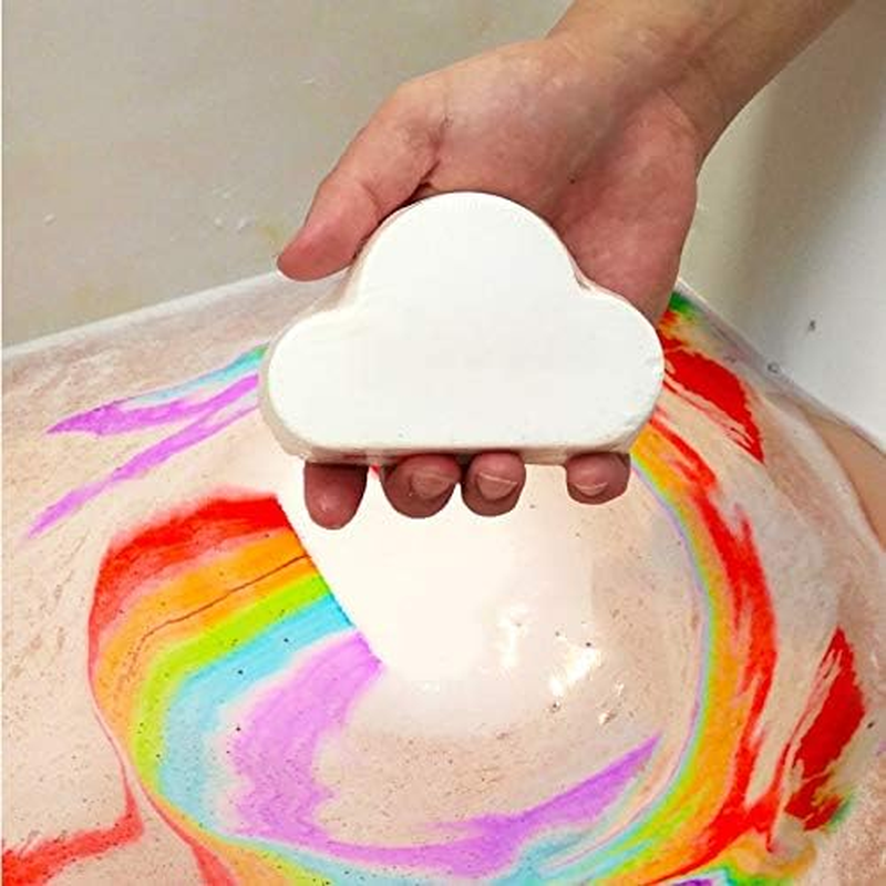 Bath Bombs Gift Set Cloud Shape Bath Ball 4 Nourishing Bath Bombs Perfect for Bubble or Spa Bath Natural Floral Fragrance，Skin Rejuvenation, Soothing, Moisturizing XIAOYU image number 6