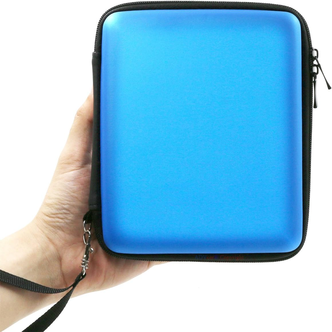 Advcer 2DS Case, EVA Waterproof Hard Shield Protective Carrying Case with Hand Wrist Strap and Double Zipper for Nintendo 2DS (Blue)